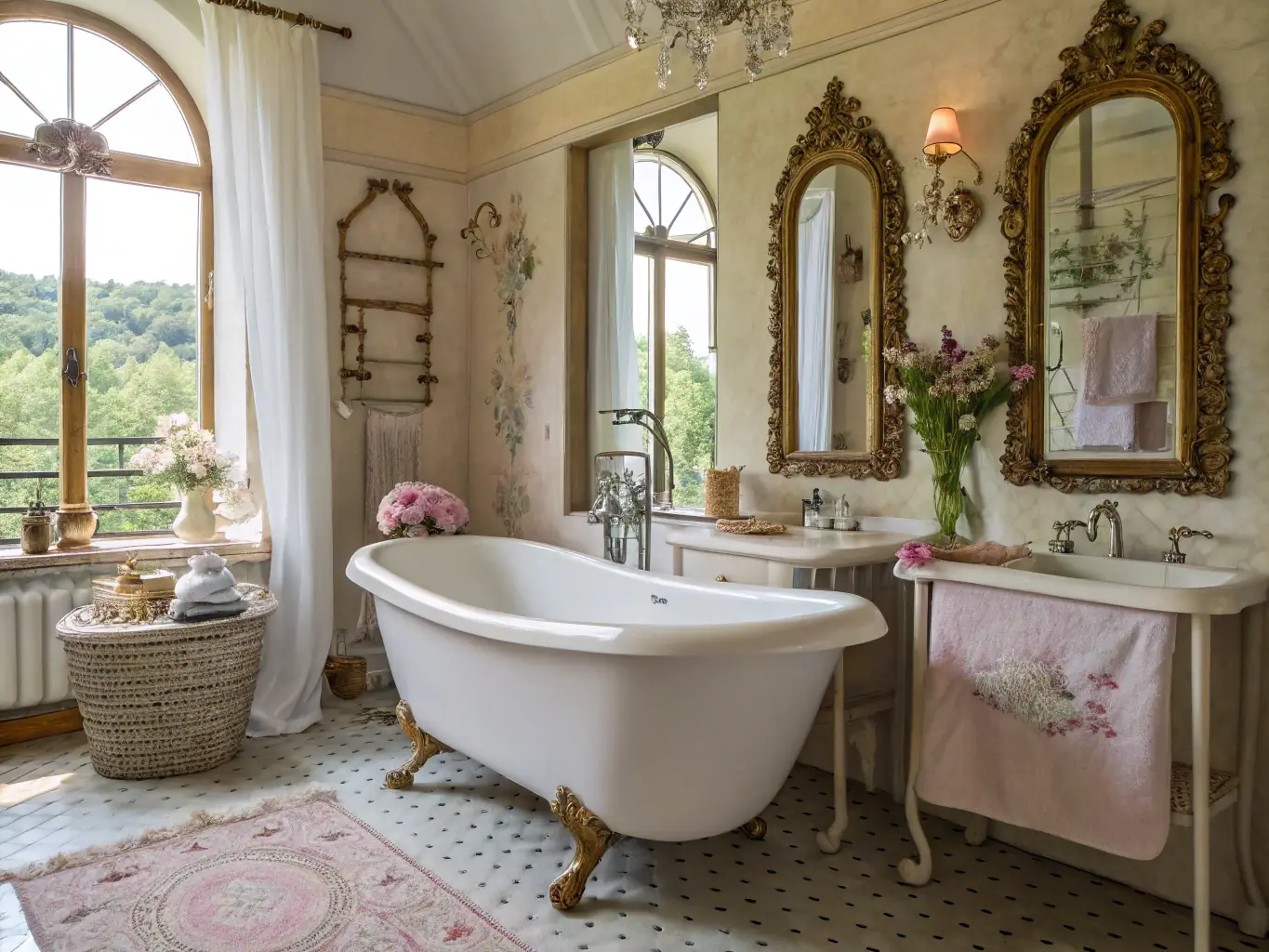 Vintage conceptual freestanding tub