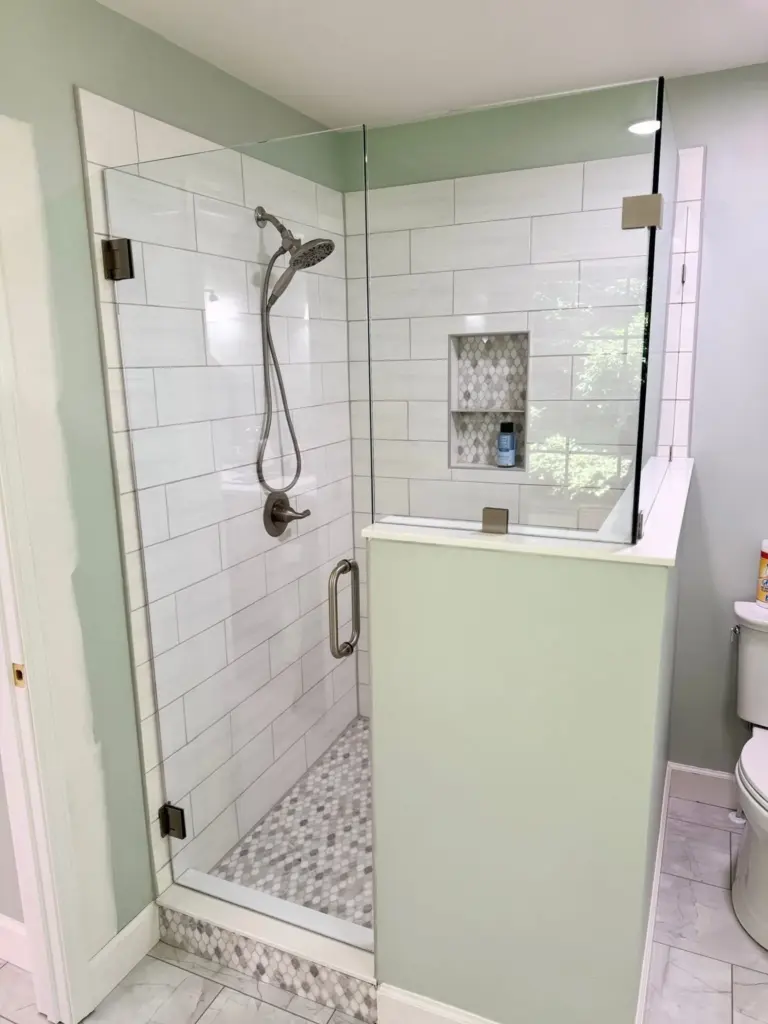 Frameless shower door, picture provided by qualityglassupstate.com