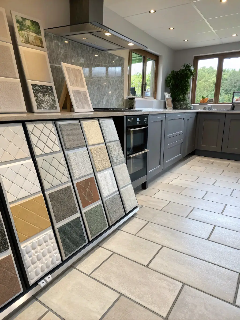 A Hendersonville kitchen featuring newly installed tile flooring by Upstate Bath Renewal, highlighting the company's expertise in flooring solutions.